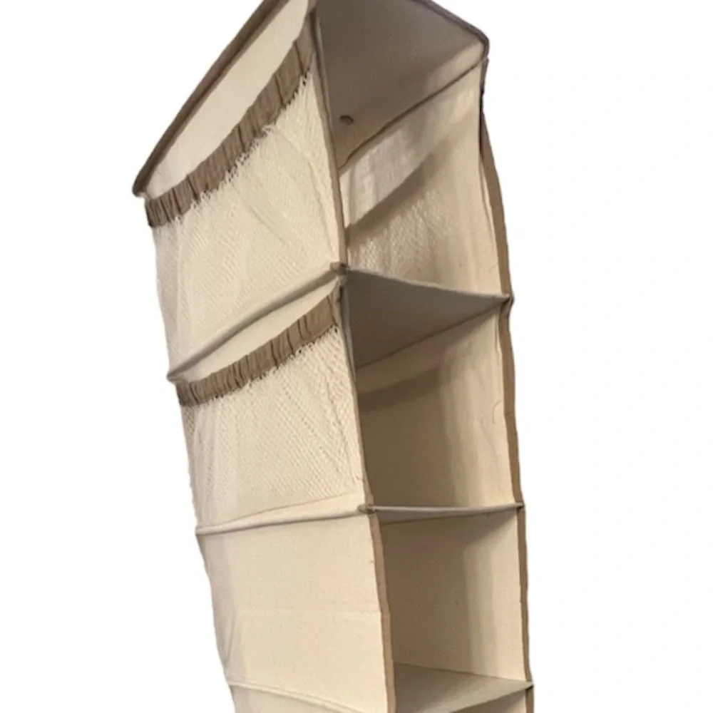 Squared Away Beige shelf Hanging Closet multiple shelves Storage Organizers